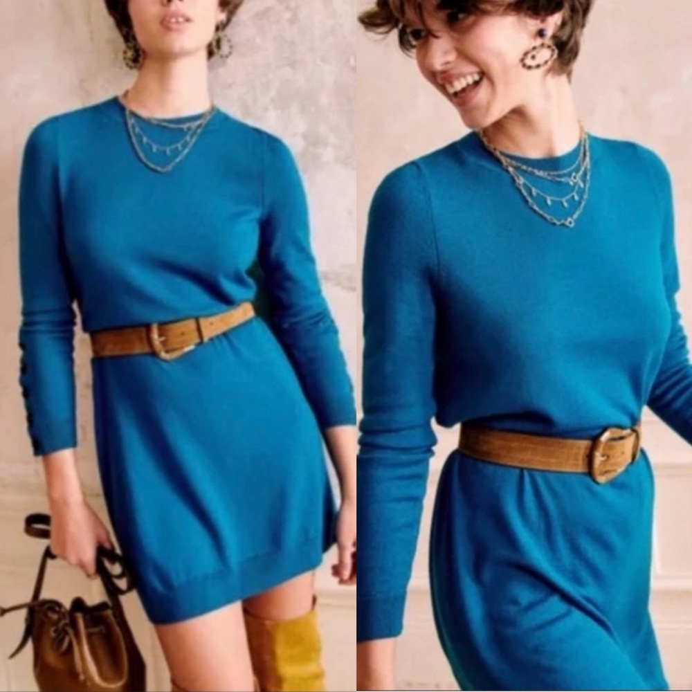 Sezane Blue Mini Dress